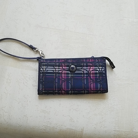 Coach striped wristlet wallet - Picture 1 of 4